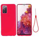 For Samsung Galaxy S20 FE / S20 Lite Pure Color Liquid Silicone Shockproof Full Coverage Case(Red) - 1