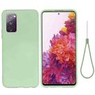 For Samsung Galaxy S20 FE / S20 Lite Pure Color Liquid Silicone Shockproof Full Coverage Case(Green) - 1