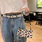 For iPhone 11 Pro Max Leopard Crossbody Shockproof TPU Case with Lanyard (White) - 1