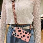 For iPhone 11 Pro Max Leopard Crossbody Shockproof TPU Case with Lanyard (Pink) - 1