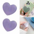 2 PCS Solid Color Love Airbag Phone Stand Ring Holder(Lavender Grey) - 1