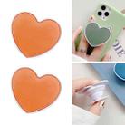 2 PCS Solid Color Love Airbag Phone Stand Ring Holder(Apricot Orange) - 1
