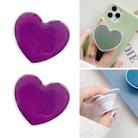 2 PCS Solid Color Love Airbag Phone Stand Ring Holder(Dark Purple) - 1
