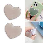 2 PCS Solid Color Love Airbag Phone Stand Ring Holder(Grey) - 1