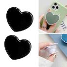 2 PCS Solid Color Love Airbag Phone Stand Ring Holder(Black) - 1