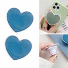 2 PCS Solid Color Love Airbag Phone Stand Ring Holder(Sea Blue) - 1