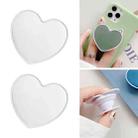 2 PCS Solid Color Love Airbag Phone Stand Ring Holder(White) - 1