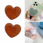 2 PCS Solid Color Love Airbag Phone Stand Ring Holder(Coffee) - 1