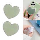 2 PCS Solid Color Love Airbag Phone Stand Ring Holder(Avocado Green) - 1