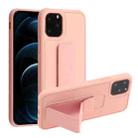 For iPhone 12 Pro Max Shockproof PC + TPU Protective Case with Wristband & Holder(Pink) - 1