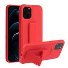 For iPhone 12 Pro Max Shockproof PC + TPU Protective Case with Wristband & Holder(Red) - 1