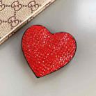 2 PCS Universal Love Flash Diamond Phone Folding Stand Ring Holder(Red) - 2