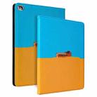 Contrast Color PU Leather Horizontal Flip Leather Case with Holder & Sleep / Wake-up Function For iPad 10.2 2021 / 2020 / 2019(Blue Yellow) - 1