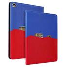Contrast Color PU Leather Horizontal Flip Leather Case with Holder & Sleep / Wake-up Function For iPad 10.2 2021 / 2020 / 2019(Blue Red) - 1