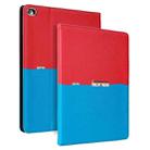 Contrast Color PU Leather Horizontal Flip Leather Case with Holder & Sleep / Wake-up Function For iPad 10.2 2021 / 2020 / 2019(Red Blue) - 1