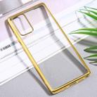 For Samsung Galaxy S20 Ultra-thin Plating TPU Protective Soft Case(Gold) - 1