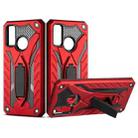 For Huawei P Smart 2020 Shockproof TPU + PC Protective Case with Holder(Red) - 1