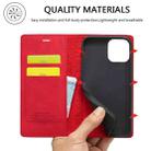 For iPhone 12 Pro Max LC.IMEEKE Strong Magnetism Ultra-thin Horizontal Flip Shockproof Matte TPU + PU Leather Case with Holder & Card Slots & Wallet(Red) - 5