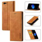 LC.IMEEKE Strong Magnetism Ultra-thin Horizontal Flip Shockproof Matte TPU + PU Leather Case with Holder & Card Slots & Wallet For iPhone 6 / 6s(Brown) - 1