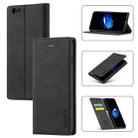 LC.IMEEKE Strong Magnetism Ultra-thin Horizontal Flip Shockproof Matte TPU + PU Leather Case with Holder & Card Slots & Wallet For iPhone 6 Plus / 6s Plus(Black) - 1