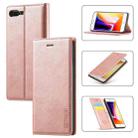 LC.IMEEKE Strong Magnetism Ultra-thin Horizontal Flip Shockproof Matte TPU + PU Leather Case with Holder & Card Slots & Wallet For iPhone 8 Plus / 7 Plus(Rose Gold) - 1