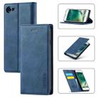 For iPhone SE 2022 / SE 2020 / 8 / 7 LC.IMEEKE Strong Magnetism Ultra-thin Horizontal Flip Shockproof Matte TPU + PU Leather Case with Holder & Card Slots & Wallet(Blue) - 1