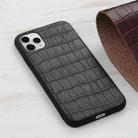 For iPhone 11 Pro Crocodile Texture Leather Protective Case (Black) - 1