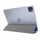 Silk Texture Horizontal Flip Magnetic PU Leather Case with Three-folding Holder & Sleep / Wake-up Function For iPad Air 2022 / 2020 10.9(Blue) - 5