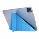 Silk Texture Horizontal Deformation Flip Leather Case with Three-folding Holder For iPad Air 2022 / 2020 10.9(Light Blue) - 3