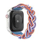 Elastic Woven Watch Band For Apple Watch Series 7 41mm / 6 & SE & 5 & 4 40mm / 3 & 2 & 1 38mm, Length:120mm(Blue White Orange) - 1