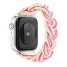 Elastic Woven Watch Band For Apple Watch Series 8&7 41mm / SE 2&6&SE&5&4 40mm / 3&2&1 38mm, Length:130mm(Rose Red Pink) - 1