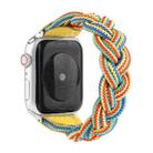 Elastic Woven Watch Band For Apple Watch Series 8&7 41mm / SE 2&6&SE&5&4 40mm / 3&2&1 38mm, Length:130mm(Yellow Green Orange) - 1