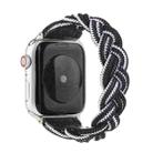 Elastic Woven Watch Band For Apple Watch Series 8&7 41mm / SE 2&6&SE&5&4 40mm / 3&2&1 38mm, Length:130mm(Black White) - 1