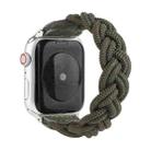 Elastic Woven Watch Band For Apple Watch Series 7 41mm / 6 & SE & 5 & 4 40mm / 3 & 2 & 1 38mm, Length:150mm(Dark Green) - 1