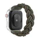 Elastic Woven Watch Band For Apple Watch Series 7 41mm / 6 & SE & 5 & 4 40mm / 3 & 2 & 1 38mm, Length:160mm(Dark Green) - 1