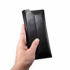 Magnetic Genuine Leather Horizontal Flip Protective Case for 6.1-6.7 inch Smartphones(Black) - 1