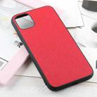 For iPhone 11 Pro Hella Cross Texture Genuine Leather Protective Case (Red) - 1