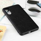 Hella Cross Texture Genuine Leather Protective Case For OnePlus Nord(Black) - 1