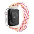 Elastic Woven Watch Band For Apple Watch Ultra 49mm&Watch Ultra 2 49mm / Series 9&8&7 45mm / SE 3&SE 2&6&SE&5&4 44mm / 3&2&1 42mm, Length:120mm(Rose Red Pink) - 1