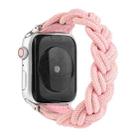 Elastic Woven Watch Band For Apple Watch Ultra 49mm / Series 8&7 45mm / SE 2&6&SE&5&4 44mm / 3&2&1 42mm, Length:120mm(Pink) - 1