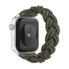 Elastic Woven Watch Band For Apple Watch Series 7 45mm / 6 & SE & 5 & 4 44mm / 3 & 2 & 1 42mm, Length:150mm(Dark Green) - 1