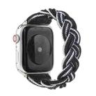 Elastic Woven Watch Band For Apple Watch Series 7 45mm / 6 & SE & 5 & 4 44mm / 3 & 2 & 1 42mm, Length:150mm(Black White) - 1