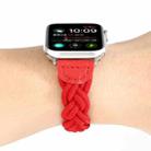 Elastic Woven Watch Band For Apple Watch Ultra 49mm / Series 8&7 45mm / SE 2&6&SE&5&4 44mm / 3&2&1 42mm, Length:160mm(Red) - 5