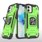 For iPhone 12 mini Magnetic Armor Shockproof TPU + PC Case with Metal Ring Holder (Green) - 1