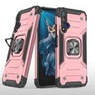 For Huawei Honor 20 Magnetic Armor Shockproof TPU + PC Case with Metal Ring Holder(Rose Gold) - 1