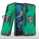 For Huawei Honor 20 Magnetic Armor Shockproof TPU + PC Case with Metal Ring Holder(Deep Green) - 1