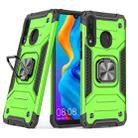 For Huawei Nova 4e / P30 Lite Magnetic Armor Shockproof TPU + PC Case with Metal Ring Holder(Green) - 1