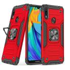 For Huawei Y6 Prlme / Y6 Magnetic Armor Shockproof TPU + PC Case with Metal Ring Holder(Red) - 1