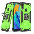 For Huawei Y6 Prlme / Y6 Magnetic Armor Shockproof TPU + PC Case with Metal Ring Holder(Green) - 1