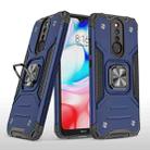 For Xiaomi Redmi 8 Magnetic Armor Shockproof TPU + PC Case with Metal Ring Holder(Blue) - 1